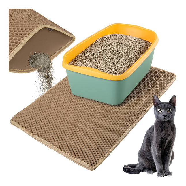 Litter box mat 75x55cm - beige Purlov