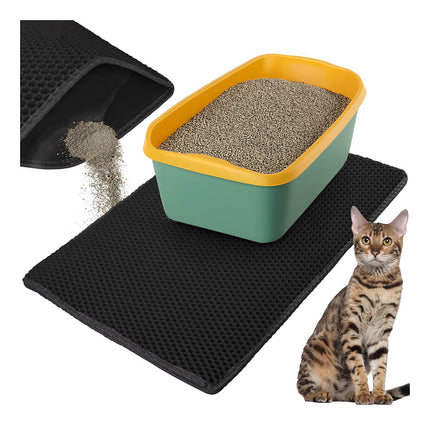 Katzenklo-Matte 75x55cm - schwarz Purlov