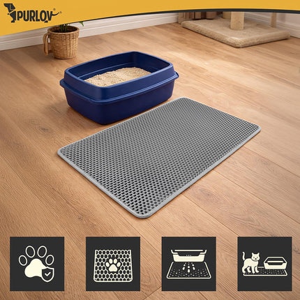 Litter box mat 75x55cm - gray Purlov