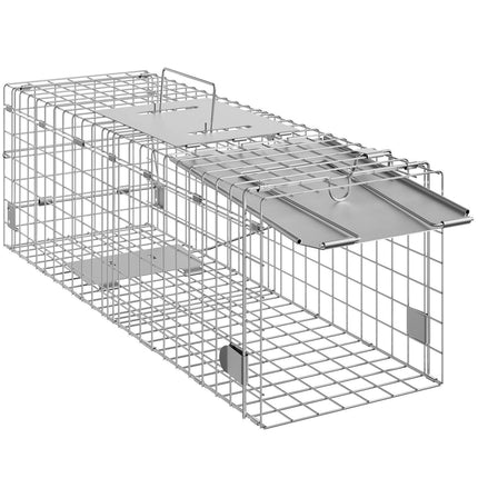 Live Animal Cage Trap, 24 x 8 x 8 in, Foldable Handle
