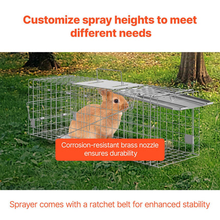 Live Animal Cage Trap, 24 x 8 x 8 in, Foldable Handle