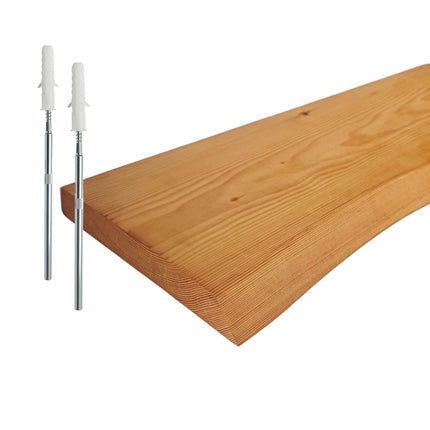 Live Edge Solid Wood Shelf – Rustic Floating Design