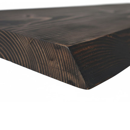 Massivholzregal mit Naturkante – Rustikales, schwebendes Design