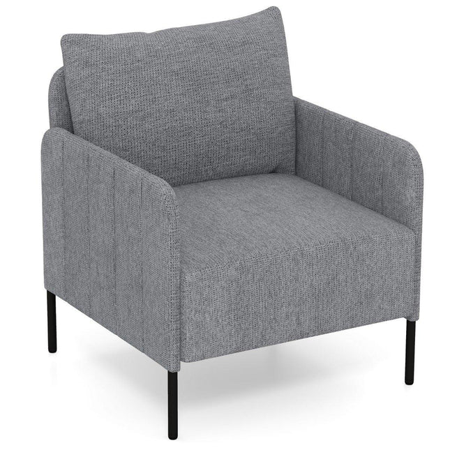 Wohnzimmer-Sessel mit verstellbaren Fußpads, Grau, 73x79x79 cm