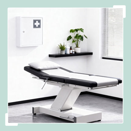 Lockable Medicine Cabinet, 3 Compartments, Wall-Mount