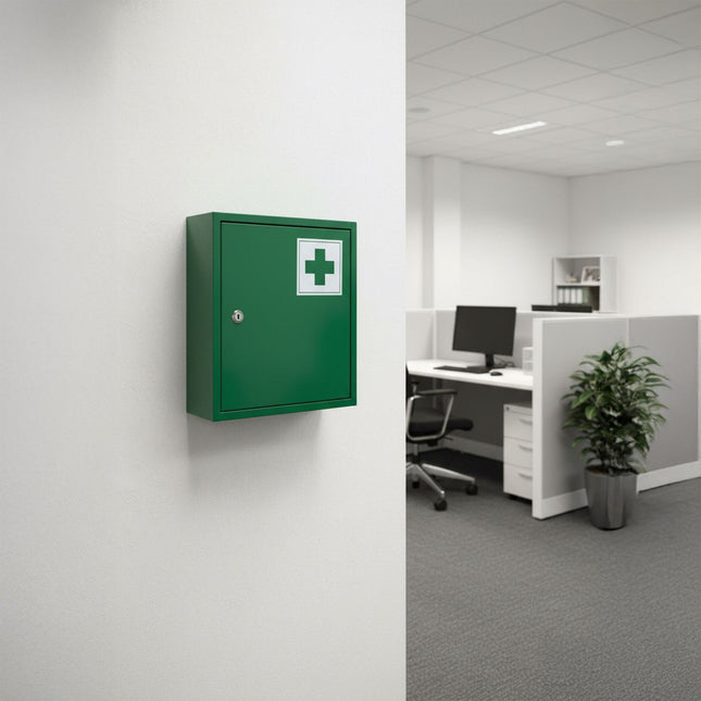 Abschließbarer Medizinschrank, 3 Ablagen, wandmontierbar
