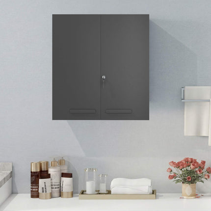 Lockable Medicine Cabinet, 6 Shelves, Black Steel