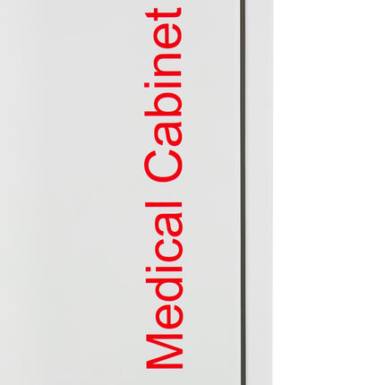 Lockable medicine cabinet with cross