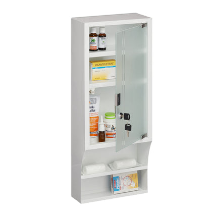Armoire à pharmacie verrouillable avec porte vitrée