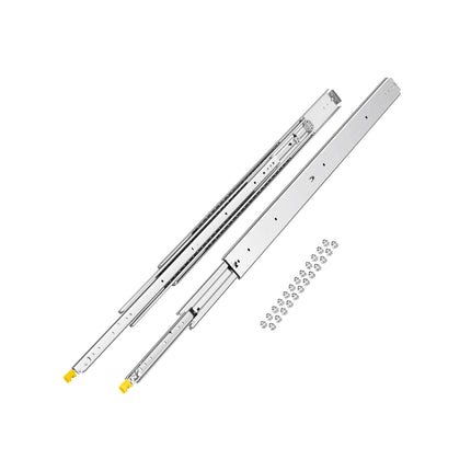 Locking Drawer Slides, 44 In, 500 Lb Full Extension, 1 Pair