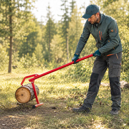 Log Lifter with Swivel Hook, Steel, Red/Black