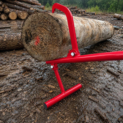 Log Lifter with Swivel Hook, Steel, Red/Black