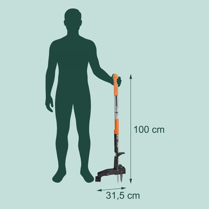 Long-Handled Dandelion Puller with Ejector, Steel