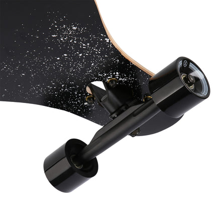Longboard – Totenkopf-Design, Holzdeck