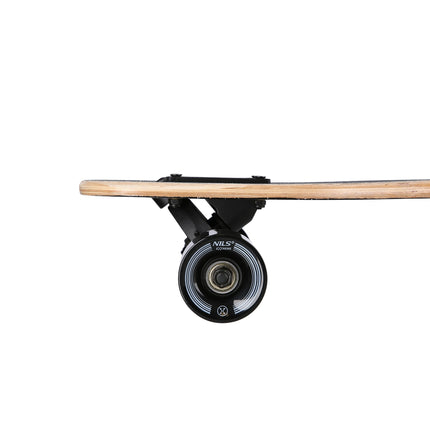 Longboard – Totenkopf-Design, Holzdeck