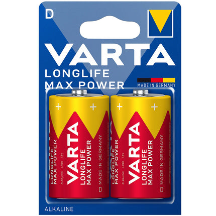 Lot de 2 piles Longlife Max Power D/LR20