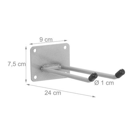 Long wall hook in silver