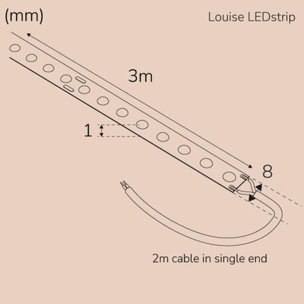 Louise Ledstrip COB-LED DOT sans transformateur IP20 3m??? 3000K???