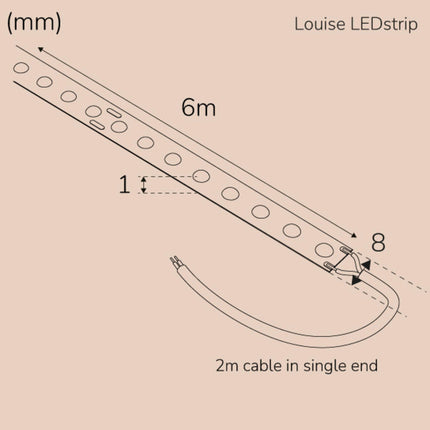 LED pásek Louise COB-LED DOT bez transformátoru IP20 6m??? 3000K???