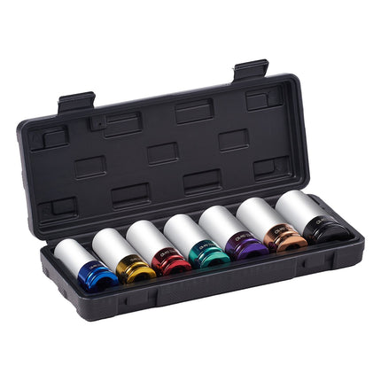 Lug Nut Impact Socket Set, 1/2 in Drive, 7-Piece 17–27mm