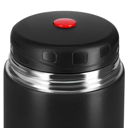 Lunch Thermos 1000ml, Black, Insulated Flask