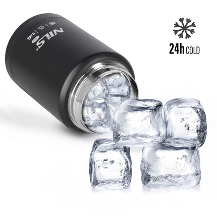 Lunch-Thermoskanne 550ml, schwarz, Edelstahl