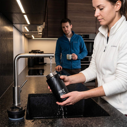 Lunch-Thermoskanne 550ml, schwarz, Edelstahl