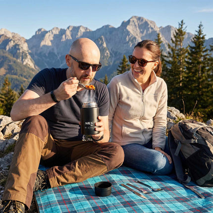 Lunch-Thermoskanne 550ml, schwarz, Edelstahl
