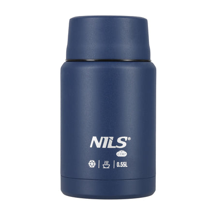 Lunch-Thermoskanne 550ml Edelstahl, Blau