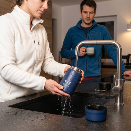 Lunch-Thermoskanne 550ml Edelstahl, Blau