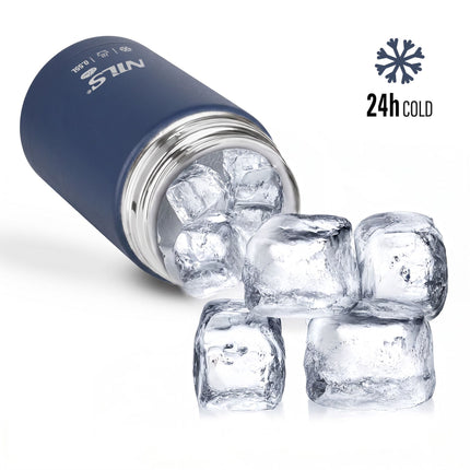 Lunch-Thermoskanne 550ml Edelstahl, Blau