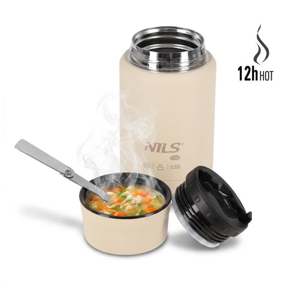 Lunch-Thermoskanne 550ml Edelstahl, auslaufsicher
