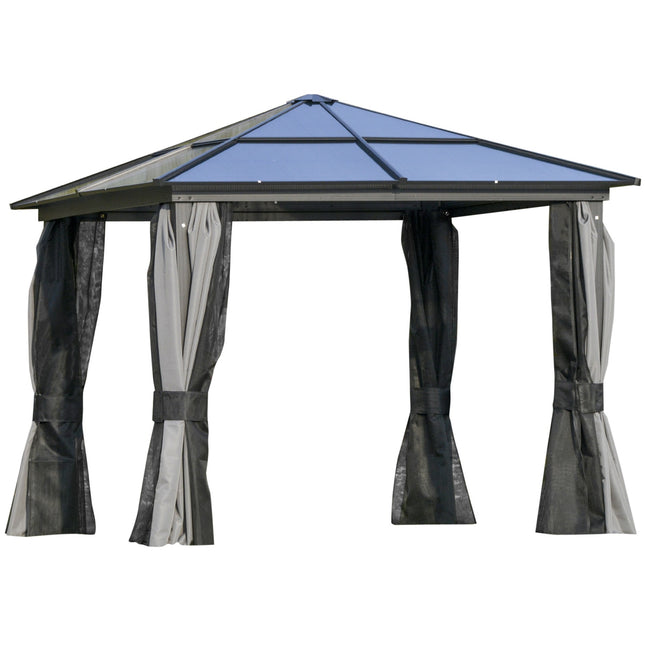 Aluminium-Gartenpartyzelt, transparentes Dach, 300x360x265cm