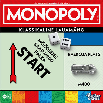 MONOPOLY Classic Brettspiel - Refresh Edition auf Estnisch