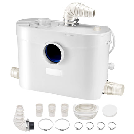 Macerator Toilet Pump 900W, 48 GPM, 4 Inlets