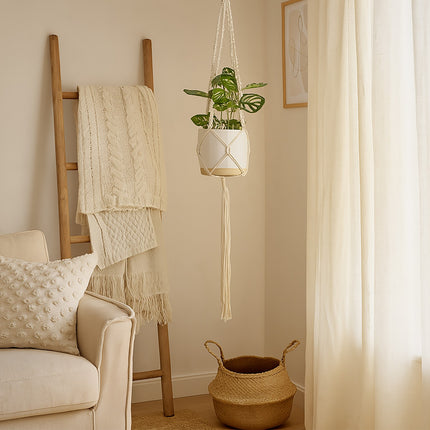 Macramé Plant Hanger Set, 7 Pieces, Various Sizes