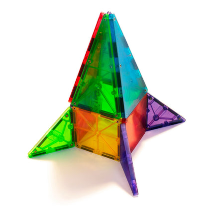 Magna-Tiles Magnetische Bausteine, transparente Farben, 32 Teile
