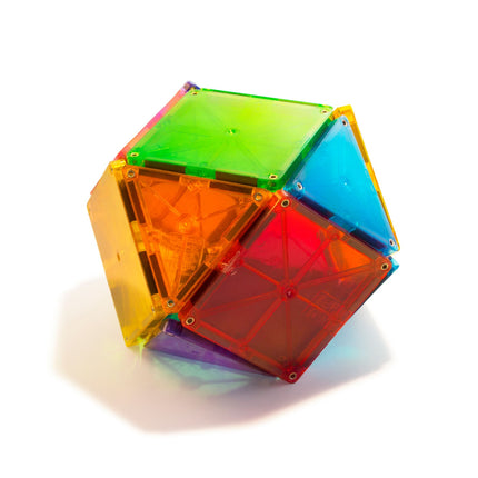 Magna-Tiles Magnetische Bausteine, transparente Farben, 32 Teile