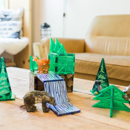 Magna-Tiles Magnetische Bauplättchen Waldtiere, 25 Teile