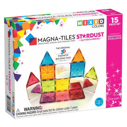 Magna-Tiles Magnetic Building Tiles Stardust, 15 Pcs