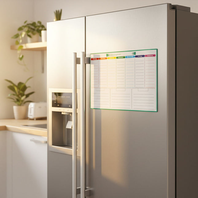 Magnetischer A3 Wochenplaner mit 7 Markern, abwischbar