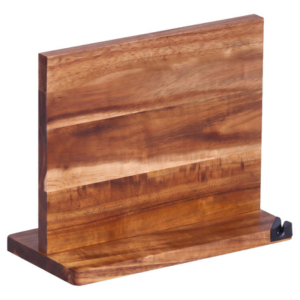 Magnetic Acacia Wood Knife Block, Double-Sided, Brown