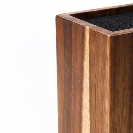 Magnetic Acacia Wood Knife Block with Bristle Insert