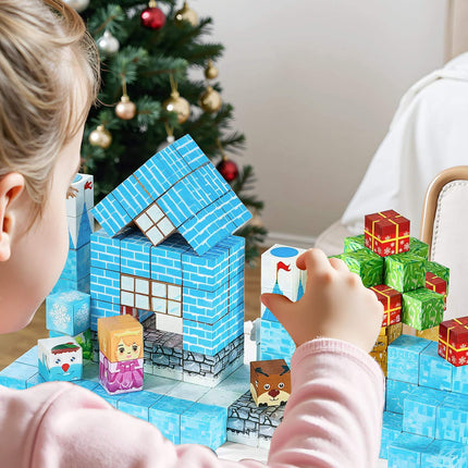 Magnetic Building Blocks, 150-Piece STEM Cubes, Ages 3+