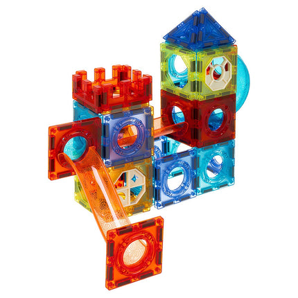 Magnetische Bausteine Set, 96 Teile, Kugelbahn Spielzeug