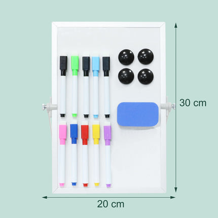 Magnetische Schreibtisch-Tafel, doppelseitig, mit Zubehör