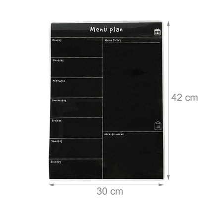 Magnetic Fridge Meal Planner, Weekly Organizer, Wipeable Surface