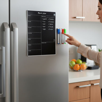 Magnetic Fridge Meal Planner, Weekly Organizer, Wipeable Surface