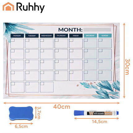 Magnetic Fridge Planner, 30x40 cm, Dry-Erase Calendar