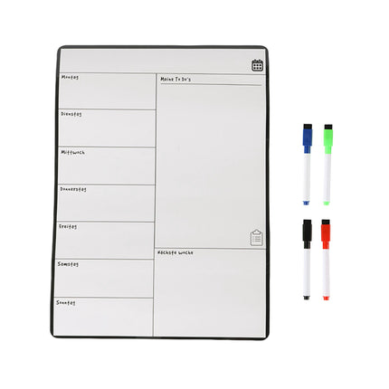 Magnetic Meal Planner Board for Fridge, Wipe-Clean Surface
